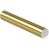 2 x 12 Mailing Tubes - Gold Metallic (500 Qty.)