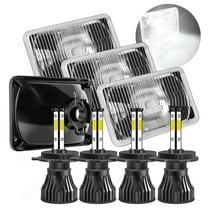 BSBSDJB 4PC 4x6" LED Headlights High-Low Beam For Chevrolet C10 C20 C30 K10 K20 1980-1986 Pickup