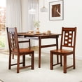 thumbnail image 4 of Gymax Dining Chairs Set of 4 w/Solid Rubber Wood Frame Elegant Hollowed Backrest, 4 of 10