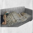 thumbnail image 6 of Ivory Soft Flannel Fleece Throw Blanket, Urban Brick Wall Background Modern and City Life Surface Print, Cozy Plush for Indoor and Outdoor Use, 50" x 70", Cream Beige Tan, by Ambesonne, 6 of 6