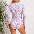thumbnail image 5 of Lopeceal Long Sleeve Swimsuits Women Teen Girls Rash Guard UPF 50+ One Piece Surfing Modest Full Coverage Bathing Suit, 5 of 8