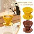 thumbnail image 6 of Pour Over Coffee Dripper, Portable Food Grade Silicone Coffee Filter Funnel, Collapsible Camping Travel Drip Coffee Brewer with Internal Ribs, 6 of 8