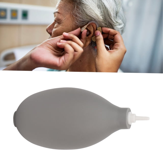 Earmold Air Blower, Flexible Elastic Soft Silicone Hearing Amplifier Blower Grey For BTE