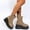01 Khaki 35, variant on Tejiojio Fall Clearance Women Fashion Embroidered Cowboy Riding Boots Casual Warm Middle Heels Middle Tube Short Boots Shoes