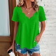thumbnail image 3 of Tauxra Women's Casual Short Sleeve Top, Comfortable and Breathable Summer Tops for Women, Versatile Court Style Blouse for Everyday Wear, 3 of 7