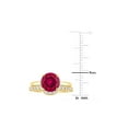 thumbnail image 3 of 2.80 Carat (Ctw) Lab-Created Ruby and White Sapphire with Bridal Wedding Set Engagement Ring 10K Yellow Gold for Women, 3 of 6