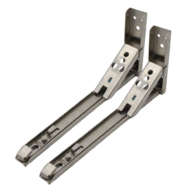 Almencla Metal Triangle Folding Angle Bracket Shelf Bracket Heavy 14in brushed