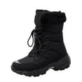 thumbnail image 2 of Winter Fashion Plus Size Warm Snow Boots for Women Cotton Thick Cotton Thick-soled Sponge Cake Middle Tube Snow, 2 of 8