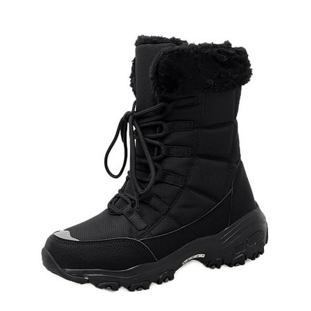 

Sentuca Winter Plus Cotton Thick Cotton Boots Thick-soled Sponge Cake Middle Tube Snow Boots
