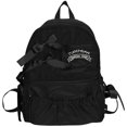 thumbnail image 1 of Bolsa Para La Escuela Süße Reisetasche, bequemer Mädchen-Rucksack mit Fliege, Nylon-Büchertasche (schwarz), 1 of 8