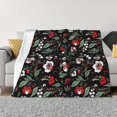 thumbnail image 3 of Throw Blanket for Couch, floral prints Super Soft Fuzzy Comfy Warm Throw Blanket, Cuteness Lightweight Cozy Plush Flannel Blanket & Throws for Sofa and Bed All Season, 3 of 5