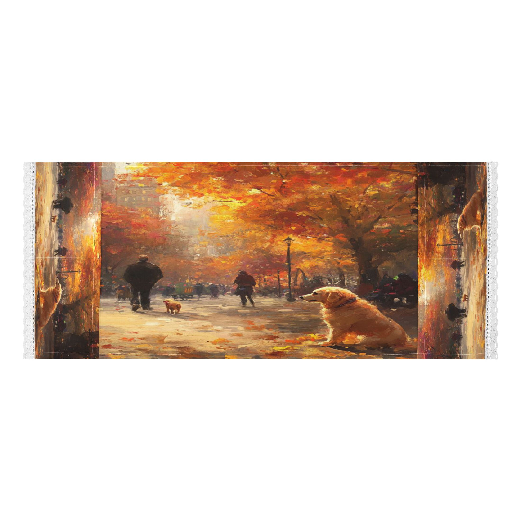 Lonely Golden RetrieverWasher and Dryer Covers Dust-Proof and Oil Resistant Fridge Cover with 4 Storage Pockets Washing Machine Top Cover for Laundry Kitchen Home 51.2 x 22 In