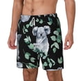 thumbnail image 2 of Uemuo Cartoon Koala Bear Pattern Mens Swim Trunks Quick Dry Board Shorts with Mesh Lining, Stretch Beach Shorts Quick Dry No-Chafing Board Shorts-Large, 2 of 9