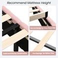 thumbnail image 6 of Cloud Twin Bed Frame with Adjustable Headboard, Boucle Fabric Upholstered Platform Bed, No Box Spring Needed, Easy Assembly for Bedroom, Pink, 6 of 8