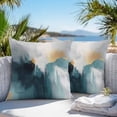thumbnail image 4 of Abstract Color Block Outdoor Pillow Covers Pack of 2 Gradient Blue Grey Black Modern Style Waterproof Throw Pillow Covers Decorative Cushion Cases for Patio Garden Tent Balcony Couch 20x20 inch, 4 of 8