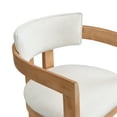 thumbnail image 5 of Christopher Knight Home Minimalist Upholstered Bar Stools with Curved Backrest, Solid Wood Frame, Natural Oak, Set of 2, 5 of 7