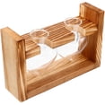 thumbnail image 3 of 1 Set Heart Shape Plants Terrarium Vase with Wooden Stand Transparent Glass Planter, 3 of 9