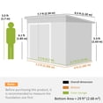 thumbnail image 3 of Outsunny 7.5' x 4.3' Outdoor Storage Shed with Lockable Doors, Dark Grey, 3 of 10