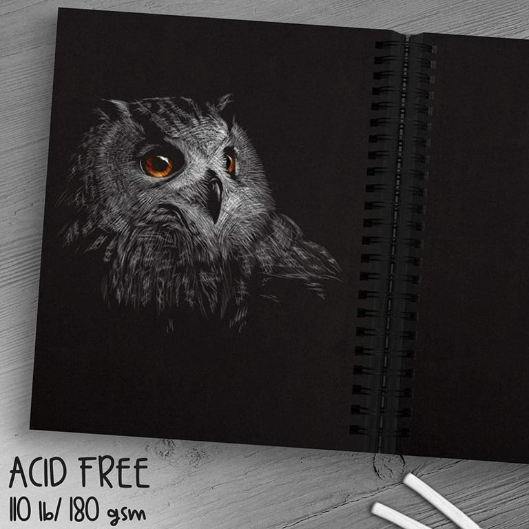 Meeden Black Sketch Pad In . ( ²) Acid free Black Drawing - Temu