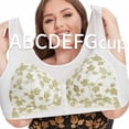 thumbnail image 5 of XFHLMJFF Women's Bra Plus Size No Underwire Floral Printed Vest Lace Front Buckle Button Without Underwire, 5 of 9
