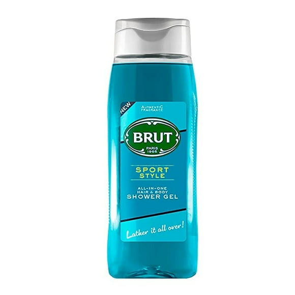 Brut Style Sport gel Douche Tout-en-un pour Cheveux et Corps gel Douche pour Hommes Fragrance Authentique 500 ml