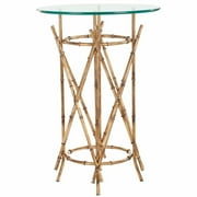Safavieh Maria Accent Table, Clear Glass Top/Gold Legs