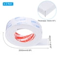 thumbnail image 2 of Uxcell 2 Roll 1-9/16"W x 1/5"T x 6.6Ft Self-Adhesive EVA Insulation Foam Tape, White, 2 of 6