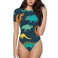 thumbnail image 1 of Balery Hand Drawn Seamless Body de cuello redondo de manga corta para mujer Tops de manga corta Tops básicos-X-Large, 1 of 7