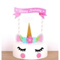 thumbnail image 4 of Unicorn Cake Topper Set, 1-Set  Unicorn Cupcake Decorations for Birthday Party Cake and Dessert Table, TIKA, 4 of 5