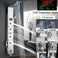 thumbnail image 4 of Stainless Steel LED Shower Panel Tower Rain&Waterfall Massage Body Jets System, 4 of 13