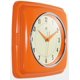 thumbnail image 3 of Reloj de pared Infinity Instruments Retro 23 cm cuadrado naranja, 3 of 6