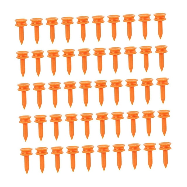 Siruishop 50 Pieces Golf Tees Exercise Durability Practicing for Adults Indoor Outdoor Orange 25mm