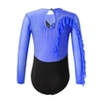 thumbnail image 2 of YONGHS Long Sleeve Gymnastics Leotards for Girls Ruffle Edge Athletic Bodysuit Dancewear Royal Blue 8, 2 of 5