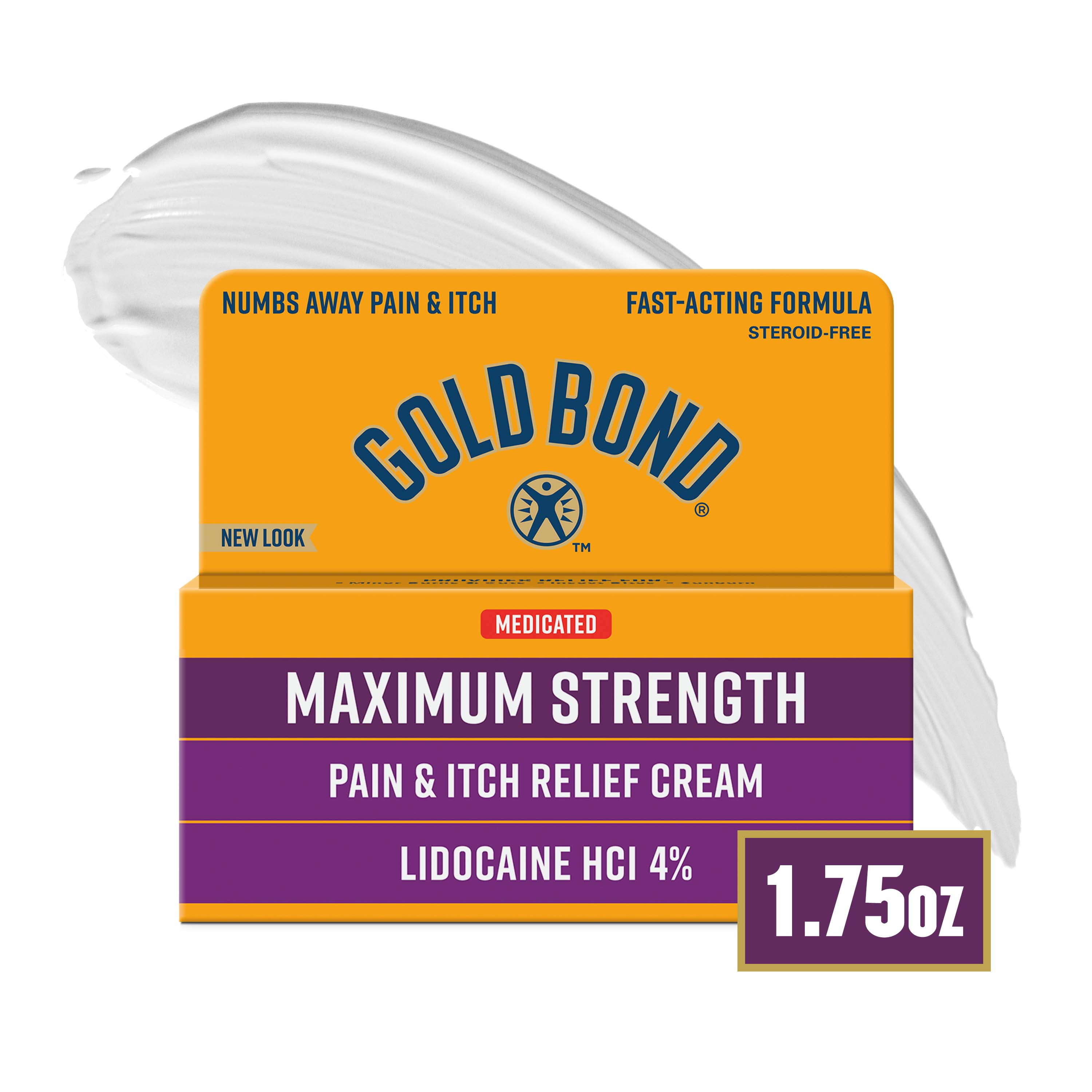 Gold Bond Cream, Pain & Itch Relief w/Lidocaine, 1.75 oz Tube