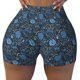 thumbnail image 2 of Balery Winter Blue Forest Deer Pantalones cortos de entrenamiento estampados para mujer, sin costuras, ajustados, para gimnasio, yoga, correr, deportes, ejercicio activo, fitness.-X-Large, 2 of 8