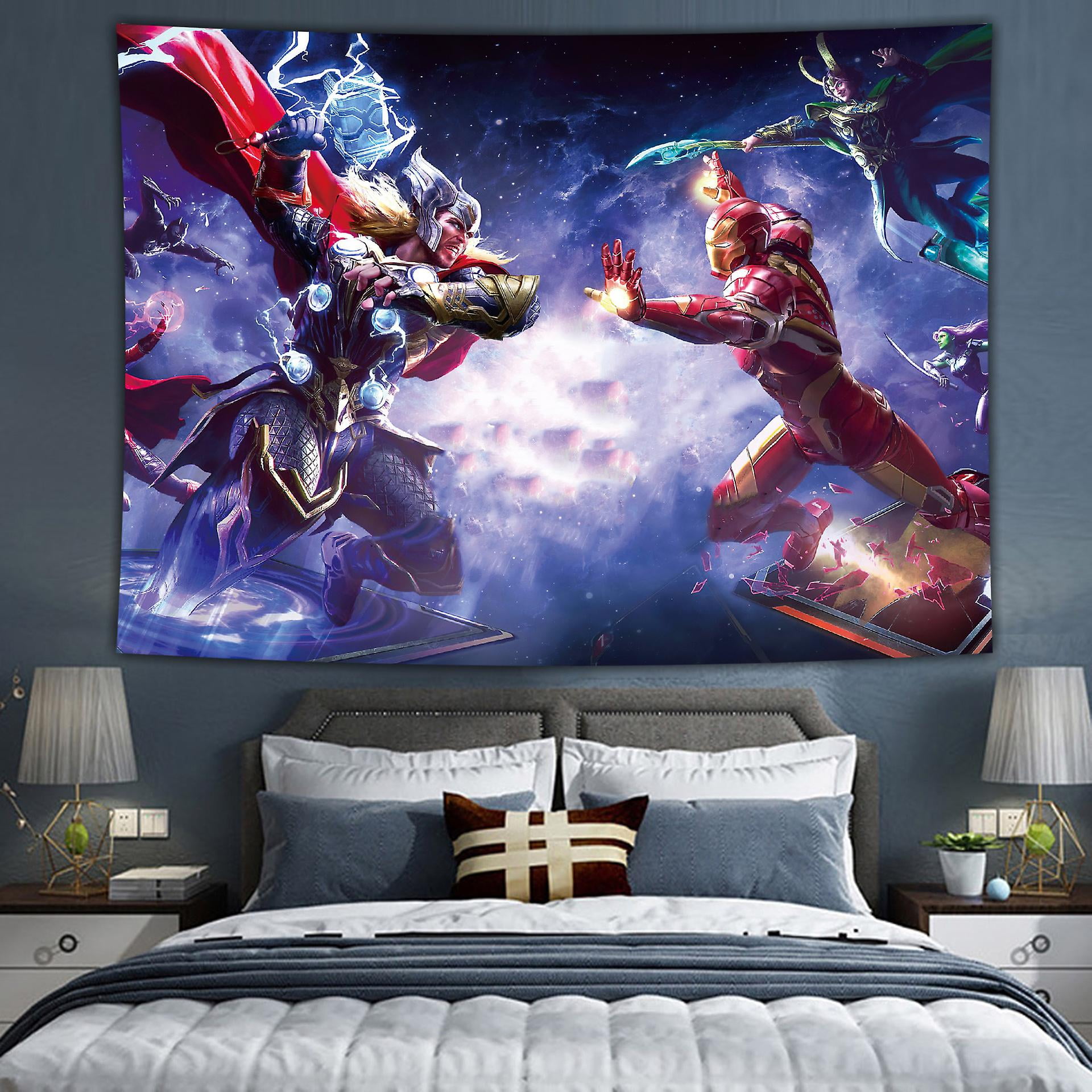 Superhero Marvel Poster Tapestry Tapestry Bedroom Decoration 38 48cm thor Iron Man