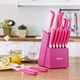 thumbnail image 2 of Juego de Cuchillos de Cocina hecef de 15 Piezas con Recubrimiento Antiadherente - Rosa, 2 of 10