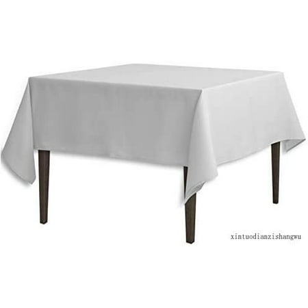 

Linentablecloth 70-Inch Square Polyester Tablecloth Silver