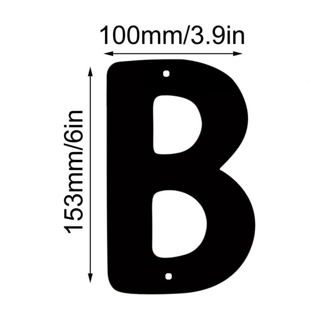 House Number Sign Iron Three-Dimensional Letter With Screws For Home Garden Shop Decoration
