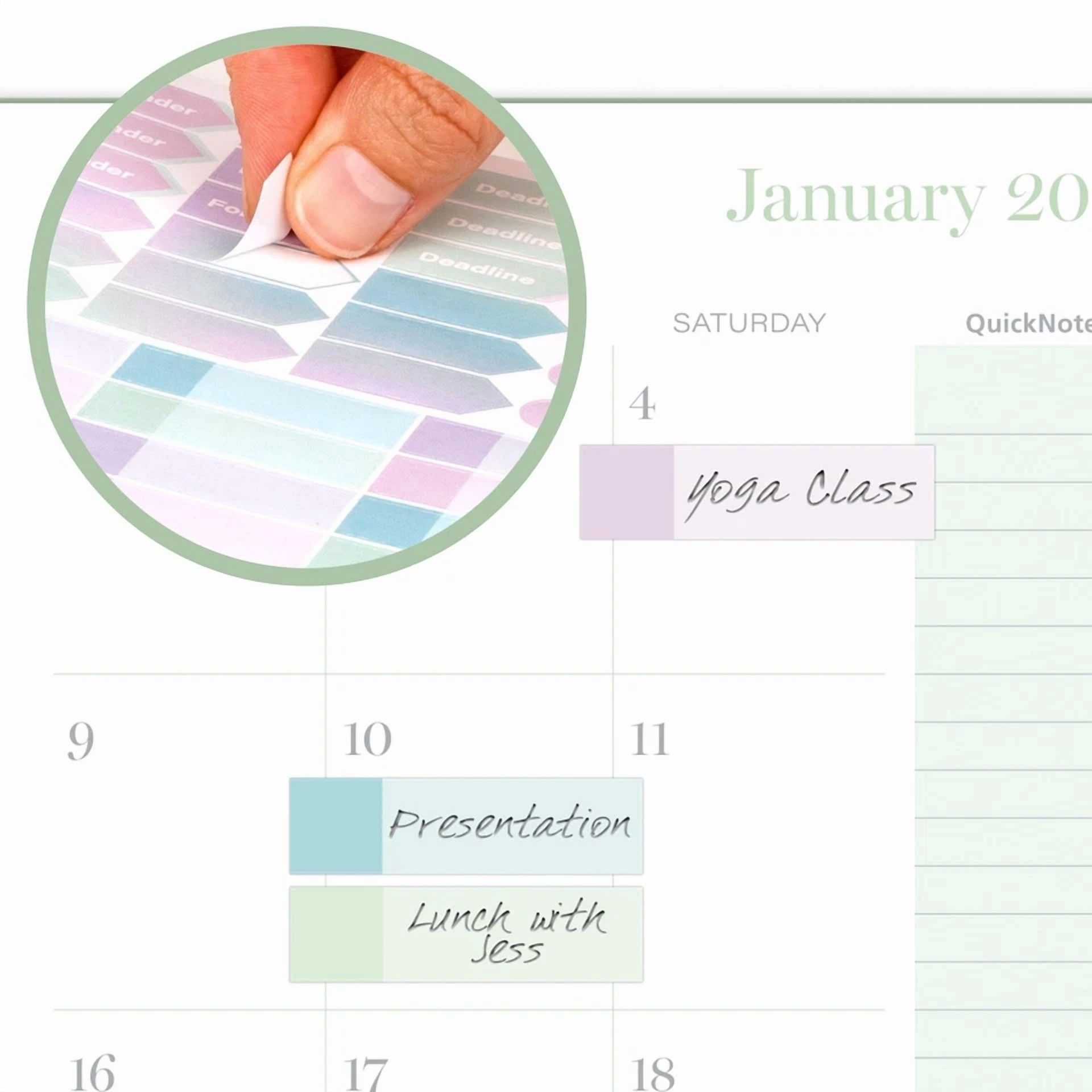 Cambridge Ombre 2025 Weekly Monthly Planner Multicolor Stylish Durable 5.5X8.5