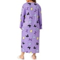 thumbnail image 3 of DARING DIVA Women's Plus Size Floral Long Sleeve Casual Nightgowns 1X Light Purple, 3 of 6