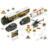 Military Force Army Metal Children Toy Mini Vehicle Playset w/ Variety of Vehicles, Accessories