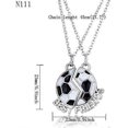 thumbnail image 2 of Football necklace, football, friendship panda, two-part sports necklace (metal), 2 of 5