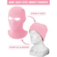 thumbnail image 3 of GRNSHTS 2-Hole Knitted Full Face Cover Ski Neck Gaiter, Winter Balaclava Warm Knit Beanie for Outdoor Sports (Pink), 3 of 13