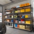 thumbnail image 2 of Exenoray Storage Shelving Unit, 2520lbs Capacity, 5 Tier Heavy Adjustable Duty Garage Shelves, 20"D x 40.2"W x 72"H for Kitchen Pantry Basement Laundry, Black, 2 of 9