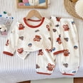 thumbnail image 6 of CAICJ98 Pajamas Toddler Girl Long Sleeve Snug fit 2Pcs Soft Pjs Set Kids Loungewear Sleepwear Boy Baby Clothes (Red,12-18 Months), 6 of 6