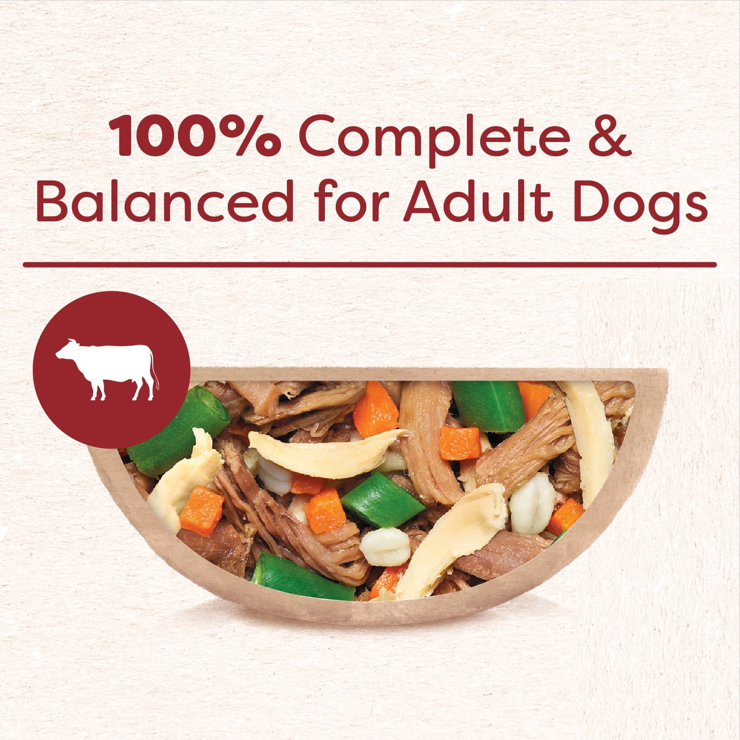 Cesar Wholesome Bowls Beef, Chicken, Carrot, Barley, Green Bean Recipe Wet Dog Food, 3 oz Bowl (10 Count)