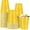 Yellow, variant on NOGIS 50 Pcs 16 oz Plastic Cups Disposable Drinking Cups Plastic Shot Glasses for Thanksgiving Christmas Birthday Wedding Party, Yellow