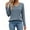Blue, variant on Horkkom Womens Tops Long Sleeve Lightweight Shirts Fall Fashion 2024 Trendy Tops Crewneck Casual Knit Basic Shirts, Gifts for Women