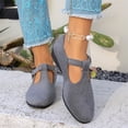 thumbnail image 6 of longantii Mary Jane Shoes for Women Slip on Dressy Ballerina Flats Shoes for Women 2026 Trendy Non-Slip Flats for School Office Walking Casual Formal Work Gray, 6 of 6